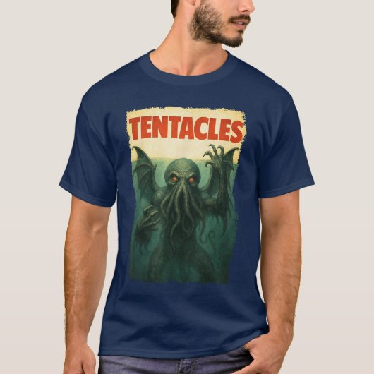 クトゥルフムービーパロディーポスター Tシャツ (正面)