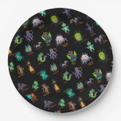 クトゥルフロヴェクラフトミートスチビ（小さくかわいく書いた感じ）ベストリー ペーパープレート (正面)