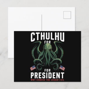 クトゥルフ大統領 Funny 2024選挙 ポストカード