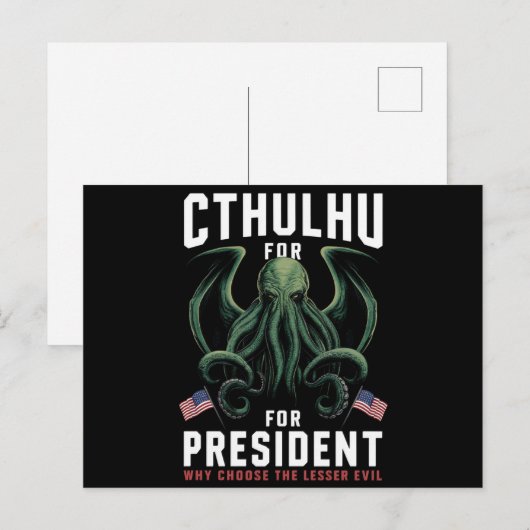 クトゥルフ大統領 Funny 2024選挙  ポストカード (正面/裏面)