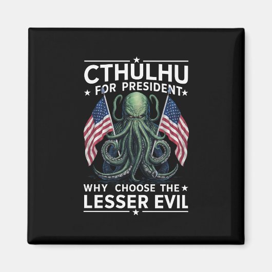 クトゥルフ大統領 Funny 2024 選挙 マグネット (正面)