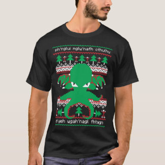 クトゥルフ教徒のクリスマス クトゥルフの醜いクリスマスS Tシャツ