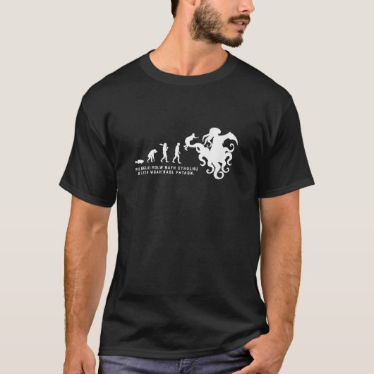 クトゥルフ神話進化論 Lovecraft ロールプレイ Tシャツ (正面)