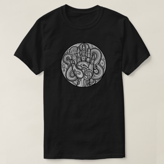クトゥルフ ネクロノミコン ウォーターの手 シンボル Tシャツ (デザイン正面)