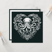 クトゥルフ バレンタイン ラブクラフト ホラー ハート型 カード (正面/裏面インサイチュ)