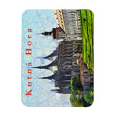 クトナホラの聖バルバラ大聖堂の眺め。 マグネット (縦)