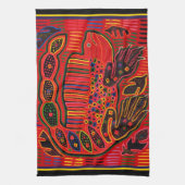 クナインディアンイグアナモラ キッチンタオル (縦)