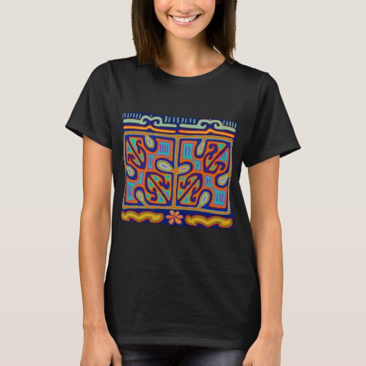 クナインディアンオルゴール – San Blas Mola Tシャツ (正面)