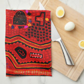 クナインディアンギター キッチンタオル (四つ折り)