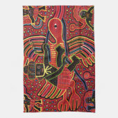 クナインディアンストークブリージングベビーデザイン キッチンタオル (縦)