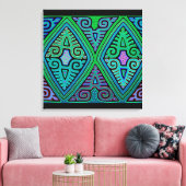 クナインディアンダイヤモンドモラ キャンバスプリント (インサイチュ (リビング))