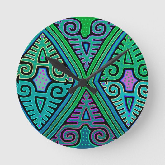 クナインディアンダイヤモンドモラ ラウンド壁時計 (正面)