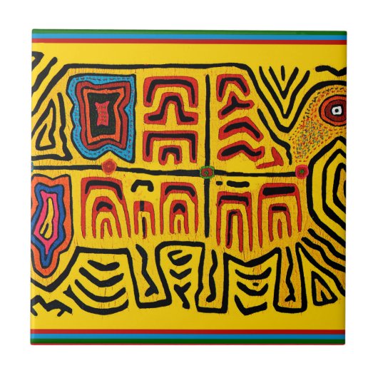 クナインディアントバル歩くカメ タイル (正面)