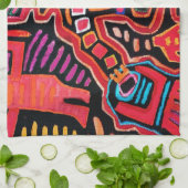 クナインディアントライバルシャーマンとファン キッチンタオル (折り畳み)