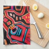 クナインディアントライバルシャーマンとファン キッチンタオル (四つ折り)