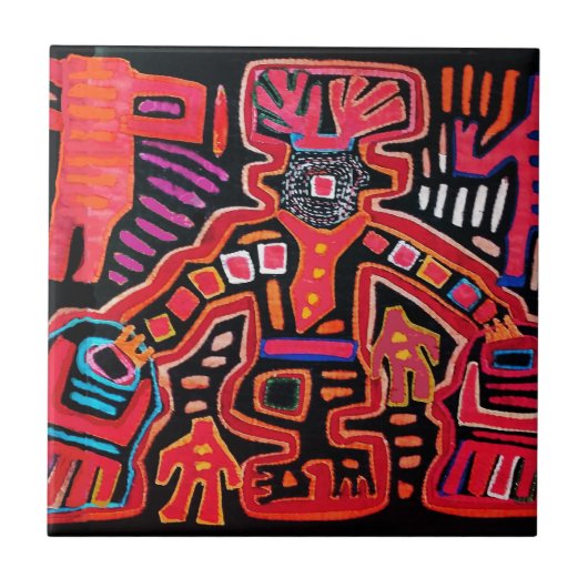 クナインディアントライバルシャーマンとファン タイル (正面)