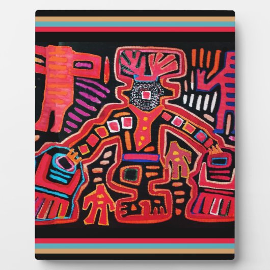 クナインディアントライバルシャーマンとファン フォトプラーク (正面)