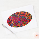 クナインディアンフレンドリードラゴンモラ 楕円形シール (封筒)