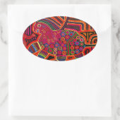 クナインディアンフレンドリードラゴンモラ 楕円形シール (バッグ)