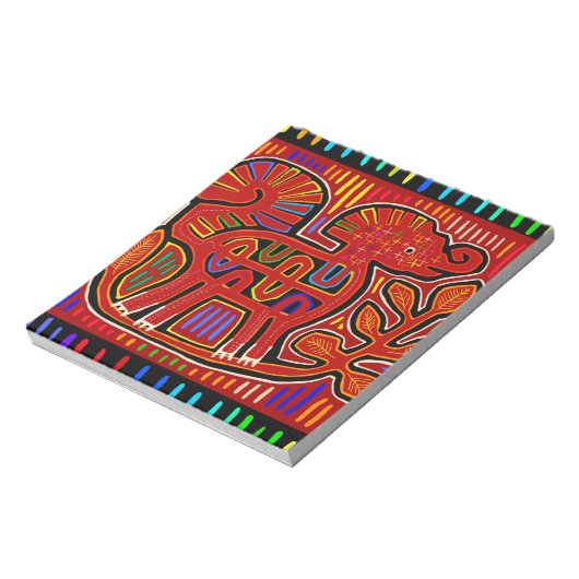 クナインディアンベビーエレファントモラフォークアート ノートパッド (回転)