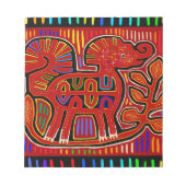 クナインディアンベビーエレファントモラフォークアート ノートパッド (正面)