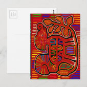 クナインディアンベビーエレファントモラフォークアート ポストカード (正面/裏面)