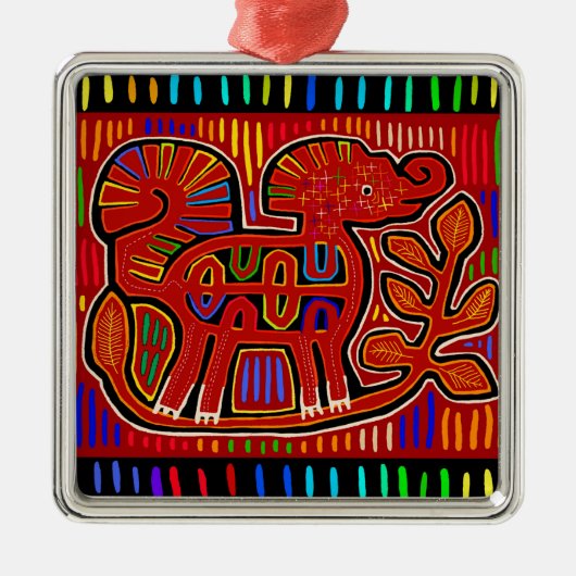 クナインディアンベビーエレファントモラフォークアート メタルオーナメント (正面)