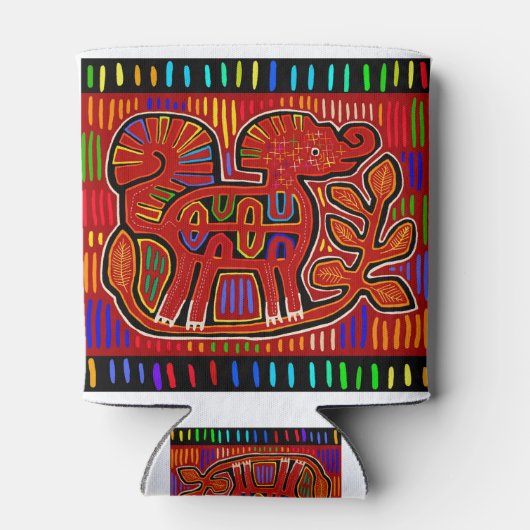 クナインディアンベビーエレファントモラフォークアート 缶クーラー (裏面)