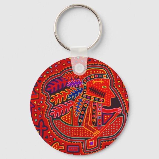 クナインディアンマンインカヌー キーホルダー (正面)
