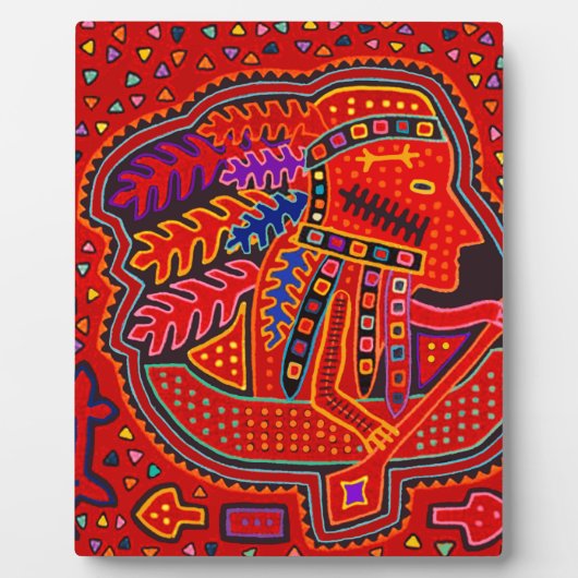 クナインディアンマンインカヌー フォトプラーク (正面)