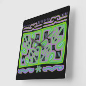 クナインディアンミュージックボックスモラウォールクロック スクエア壁時計 (傾斜)