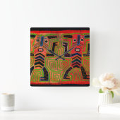 クナインディアンモラインスパイアデザインウォールクロック スクエア壁時計 (ホーム)