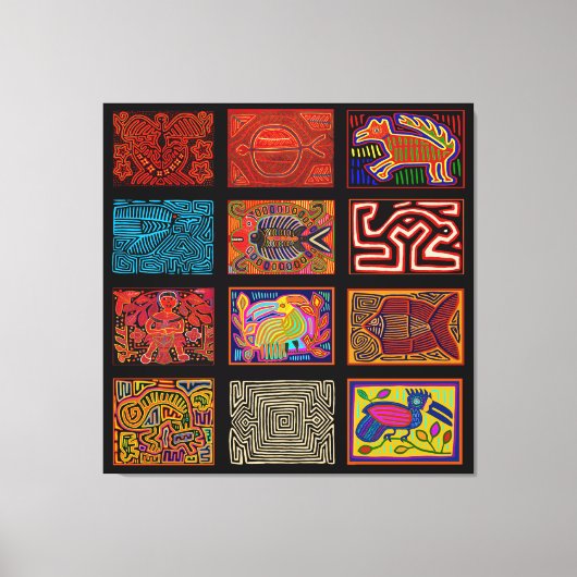 クナインディアンモラコラージュ キャンバスプリント (正面)