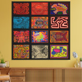 クナインディアンモラコラージュ キャンバスプリント (インサイチュ (リビング))