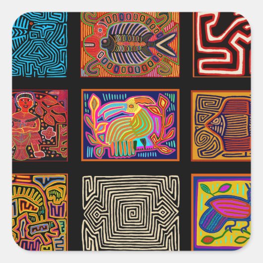 クナインディアンモラコラージュ スクエアシール (正面)