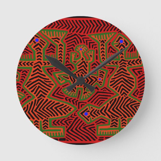 クナインディアンモラスピリッツ ラウンド壁時計 (正面)