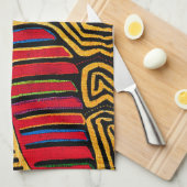 クナインディアンモラダックデザイン キッチンタオル (四つ折り)