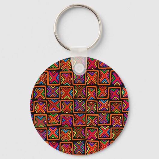 クナインディアンモラトライバルチェック – 赤 キーホルダー (正面)