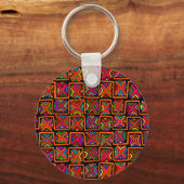 クナインディアンモラトライバルチェック – 赤 キーホルダー (正面)