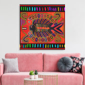 クナインディアンモラ飛んでいるフィッシュ キャンバスプリント (インサイチュ (リビング))