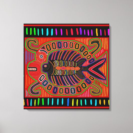 クナインディアンモラ飛んでいるフィッシュ キャンバスプリント (正面)