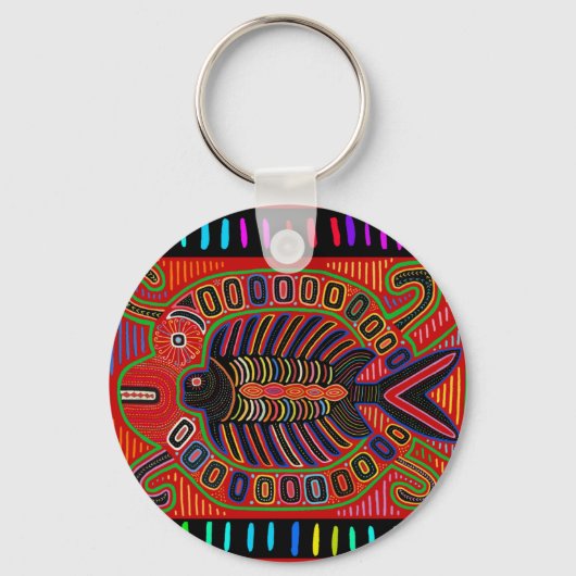 クナインディアンモラ飛んでいるフィッシュ キーホルダー (正面)