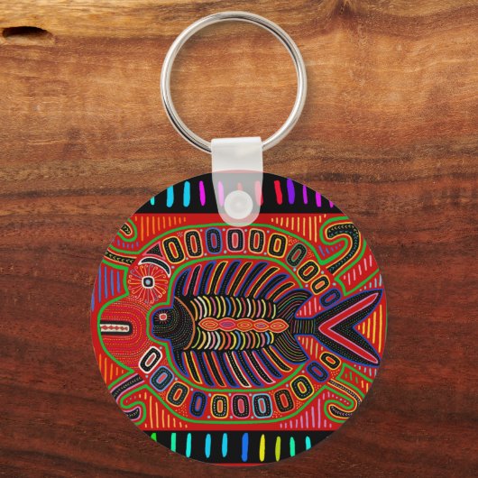 クナインディアンモラ飛んでいるフィッシュ キーホルダー (正面)