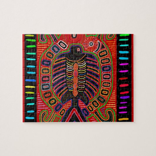 クナインディアンモラ飛んでいるフィッシュ ジグソーパズル (横)