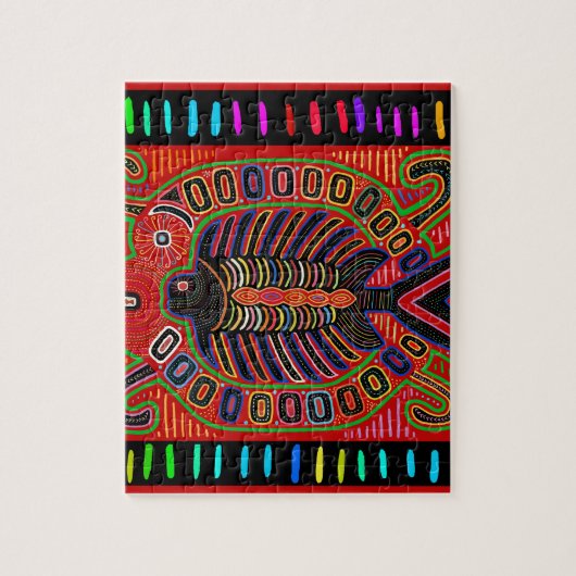 クナインディアンモラ飛んでいるフィッシュ ジグソーパズル (縦)