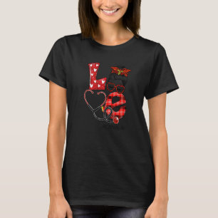クナナースプレイドヒョウ愛ハートメッシーブンラン Tシャツ