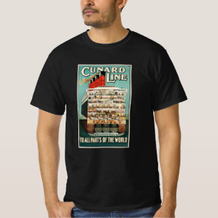クナードラインクルーズレトロビンテージポスター Tシャツ