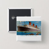 クナード・ホワイト・スター・ラインのクイーンメアリー 缶バッジ (正面&裏面)