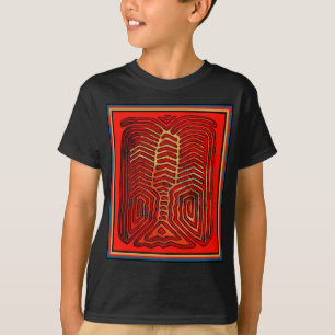クナ族の部族的なカニの骨格 Tシャツ