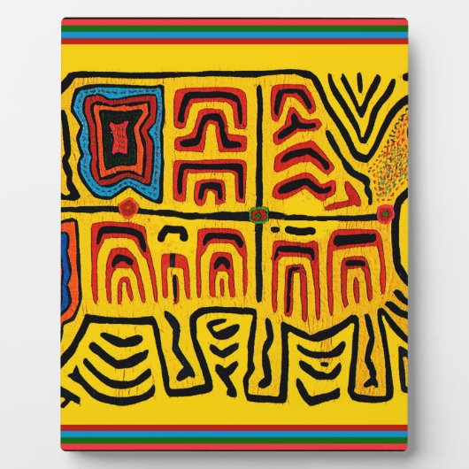 クナ・インディアン部族の歩くカメ フォトプラーク (正面)